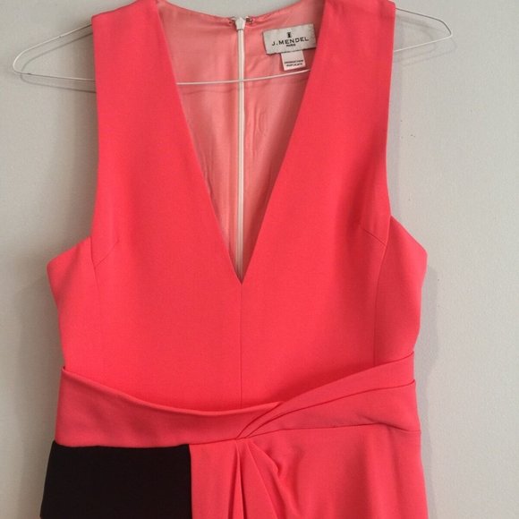 NEW*J. Mendel*Pink w/ Black Waist Dress*US 2*$1895 - Picture 2 of 8